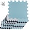 Stalwart Foam Floor Tiles - 20sqft Soft Baby Play Mat - Interlocking Puzzle Mat by Blue 75-6408 - alternate 1
